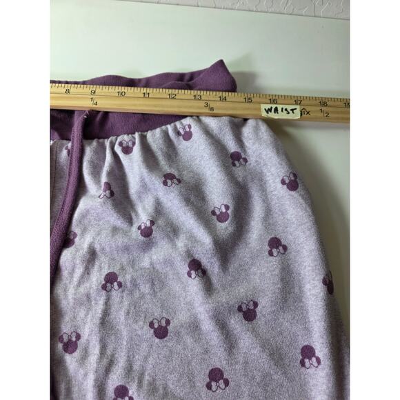 DISNEY Purple Heart Shape Full Length Warm Cozy Pajama Pants SZ M - Picture 4 of 8
